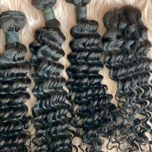 Deep waves virgin human hair bundles